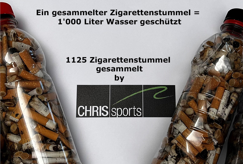 CHRIS sports sammelt 1125 Zigaretten